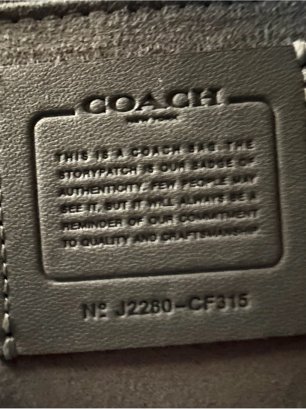 COACH Morgan Shoulder Bag CF315 – Granite Pebbled Leat - Picture 2 of 3